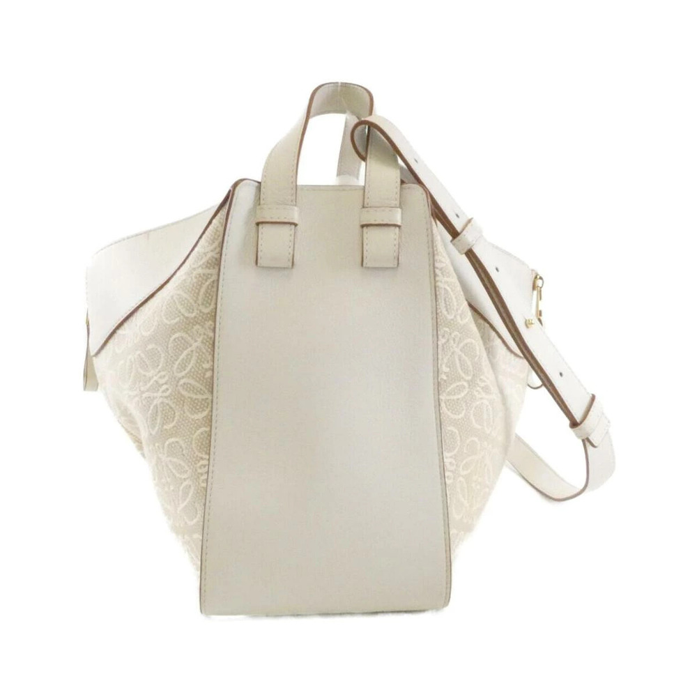 Loewe canvas Hammock white anagram jacquard bag leather White